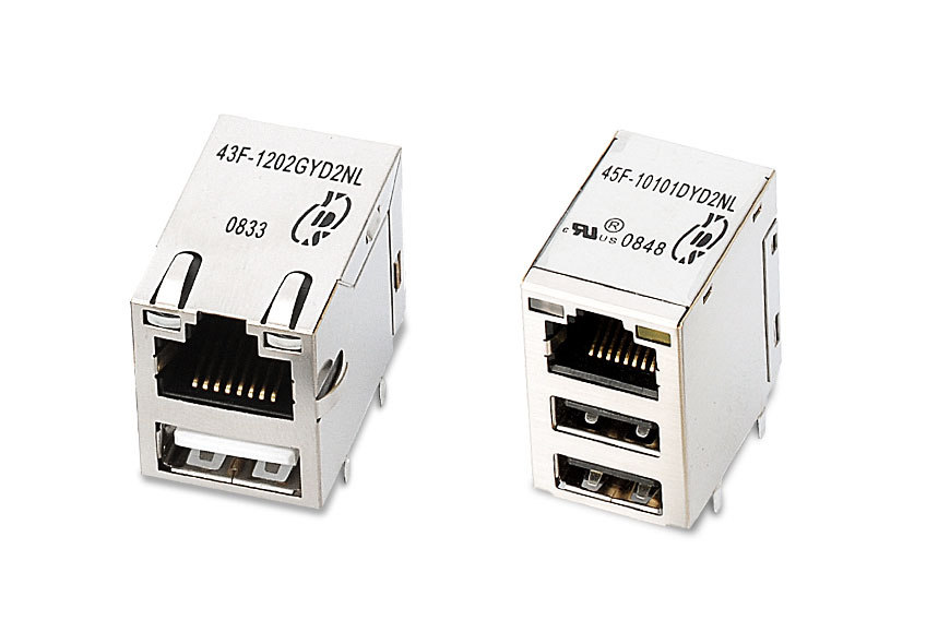 Conectores Integrados USB + RJ45