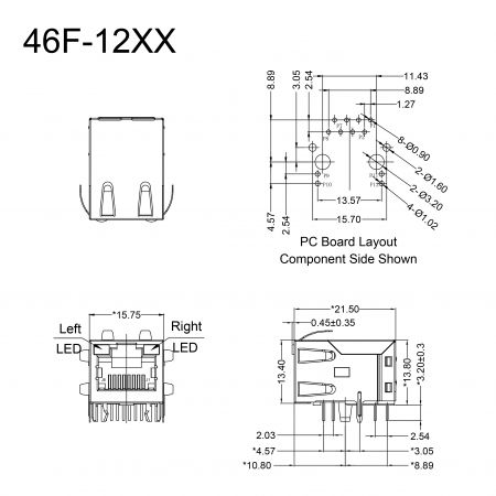 جک RJ45 گیگابیتی با مغناطیس | 10/100/1000 Base-T | ایزوله 2250VDC ...