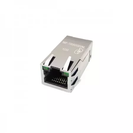 Single Port 10/100/1000 Base-T RJ45 with Magnetics - Single Port 10/100/1000 Base-T RJ45 Jack with Magnetics