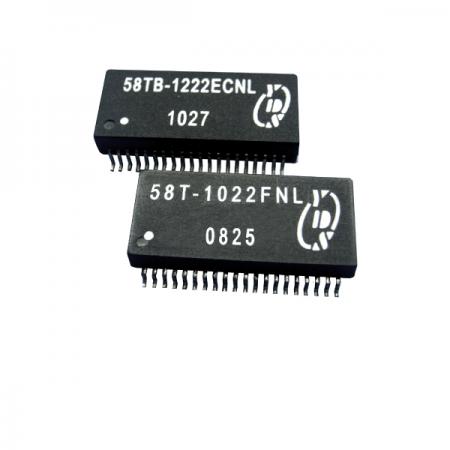 IC 측면 보호가 있는 4포트 T1/CEPT/ISDN-PRI 인터페이스 SMT 트랜스포머 모듈 - T1/CEPT/ISDN-PRI 인터페이스 4포트 1.5KVrms 격리 SMT 트랜스포머