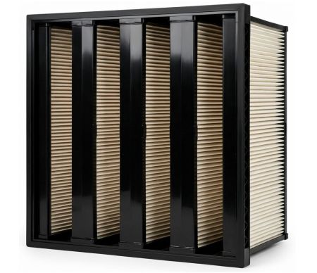 Header Type V-Bank AMC Filter - Header Type V-Bank AMC Filter designed for semiconductor cleanrooms