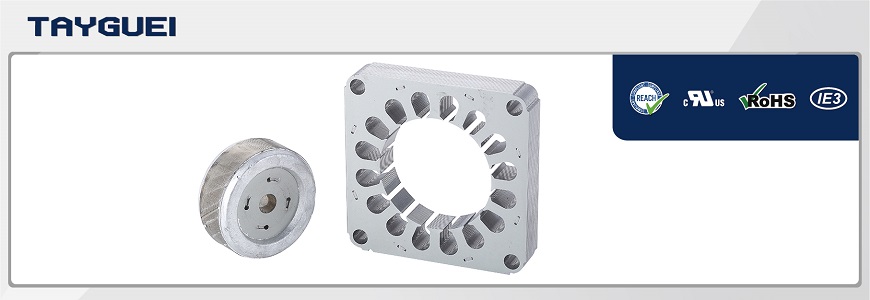 Núcleo del estator y rotor del motor de ventilador centrífugo diagonal axial y bobinado del inducido