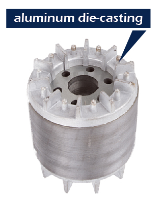 Rotor with various kinds of aluminum die casting.