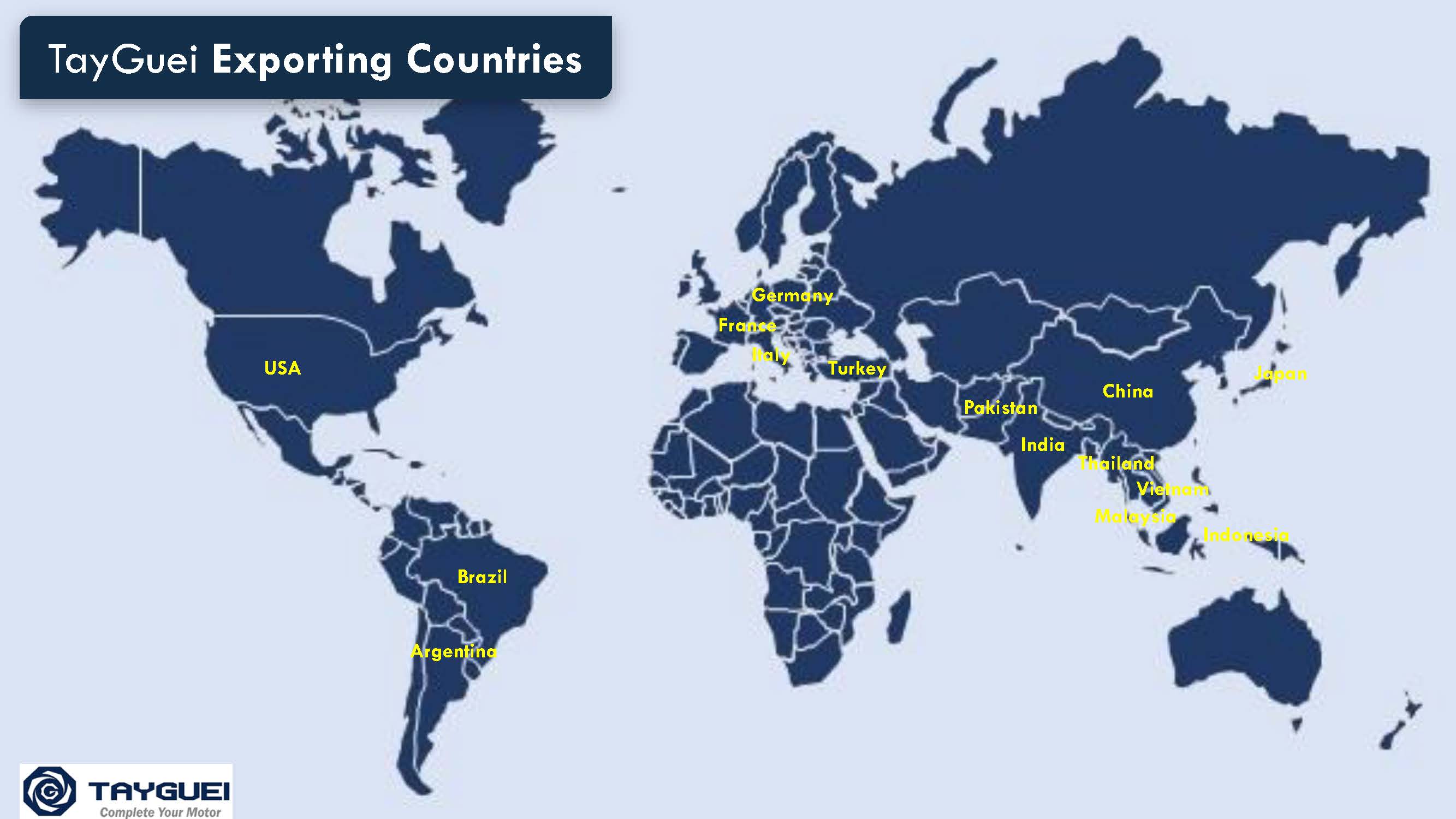 Er zijn 15 landen om te exporteren.