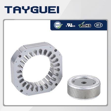 4极马达定子转子矽钢片 - 4极马达定子转子矽钢片