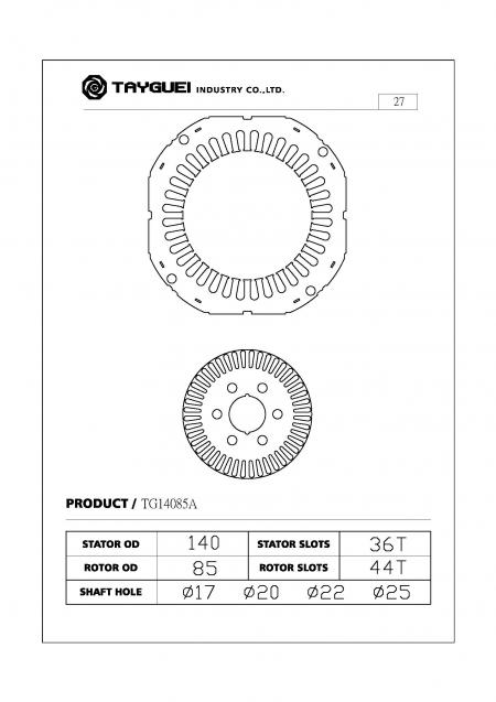 Motores de ventilador industrial monofásicos/trifásicos y motores de amoladora angular estator y rotor.