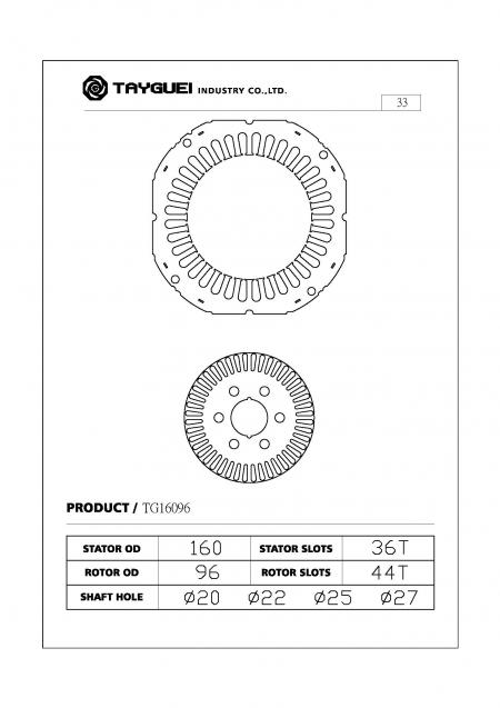 Motor core/stator rotor lamination for 4 poles or 6 poles induction motors.