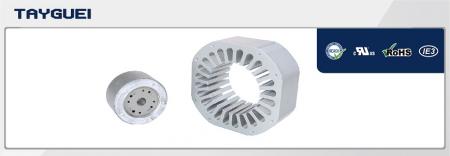Laminazione di statori e rotori da 98x48 mm per motori di ventilatori. - Laminazione di statori e rotori da 98x48 mm per motori di ventilatori centrifughi.