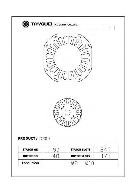 Laminaciones de estatores y rotores de motores de ventilador de electrodomésticos de 12” a 18”.