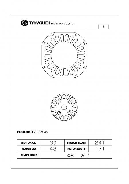 Laminace statorů a rotorů ventilátorových motorů domácích spotřebičů o velikosti 12” ~ 18”.