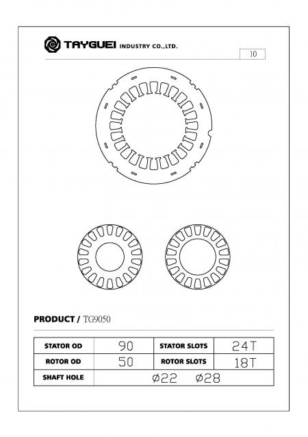 Laminations de stator et de rotor pour moteurs submersibles/pompes à eau conformes aux normes internationales.