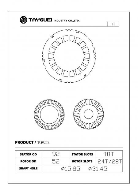 Laminasi stator rotor untuk motor pompa submersible/air