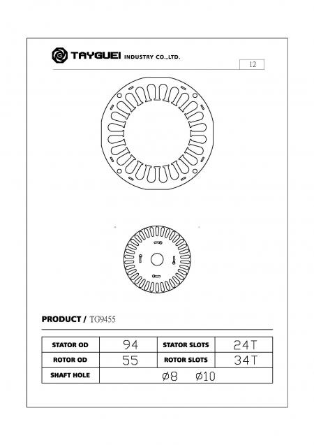 แผ่นเหล็กสเตเตอร์โมเตอร์พัดลมประเภทยุโรปขนาด 12-18 นิ้วแบบทั๊อบโรเวอร์/ทาวเวอร์