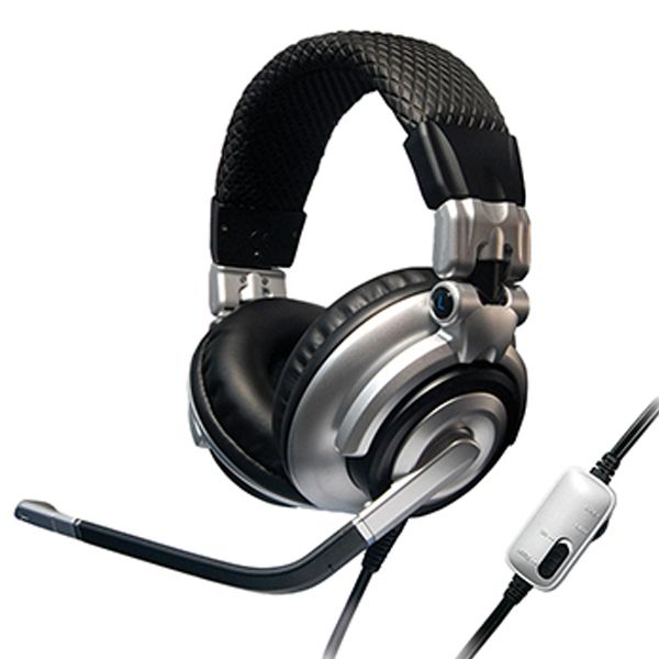 Stereo headset with inline switch box, perfect for live chat and gaming - Stereo headset