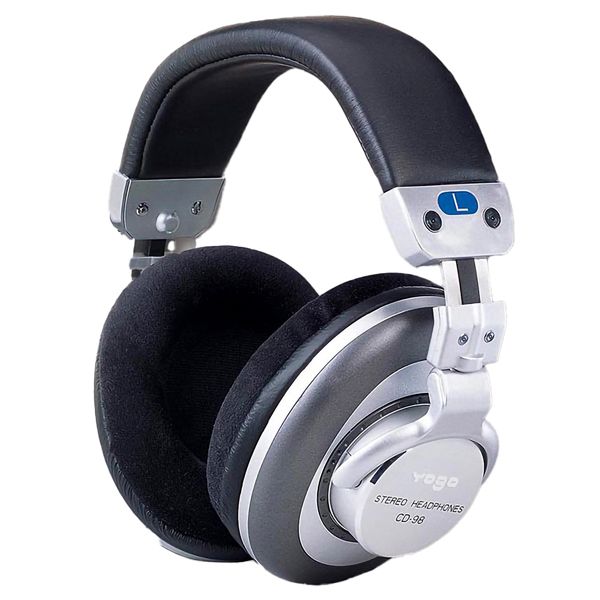 Foldable over-ear DJ headphones with premium features for pro audio - Foldable DJ headphones with alum. end caps.