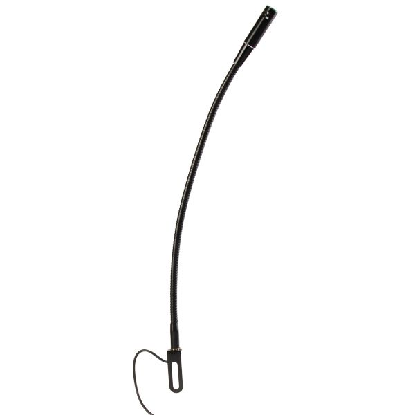 鵝頸麥克風,配備L型夾具,可穩固安裝於各類設備 - 槍型麥克風附支架固定座