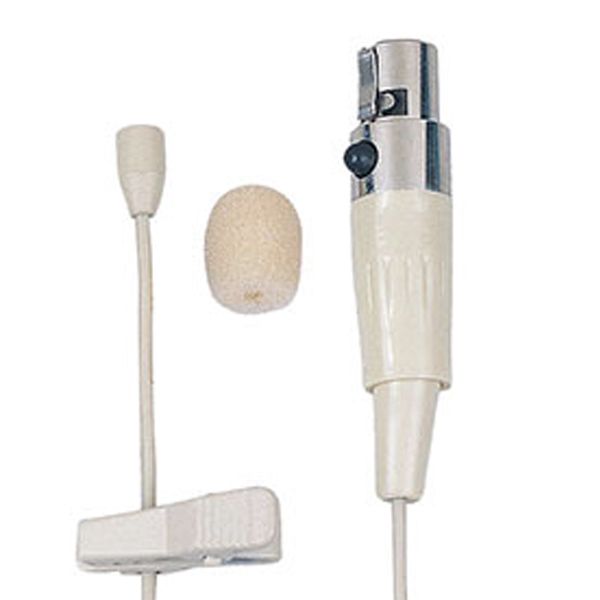 ميكروفون غير ملحوظ بلون البشرة مع موصل XLR صغير - ميكروفون مشبك مع موصل XLR صغير