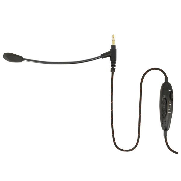 精密な音声コントロールと簡単な使用のための内蔵コントローラー付き取り外し可能なコンタクトマイクロフォン - 取り外し可能なマイクロフォンの全体ビュー