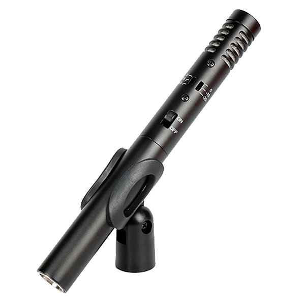 DCファントム、2つのPADレベル、ローカット機能を備えたショットガンマイク - 2つのPADレベルとローカットを備えています