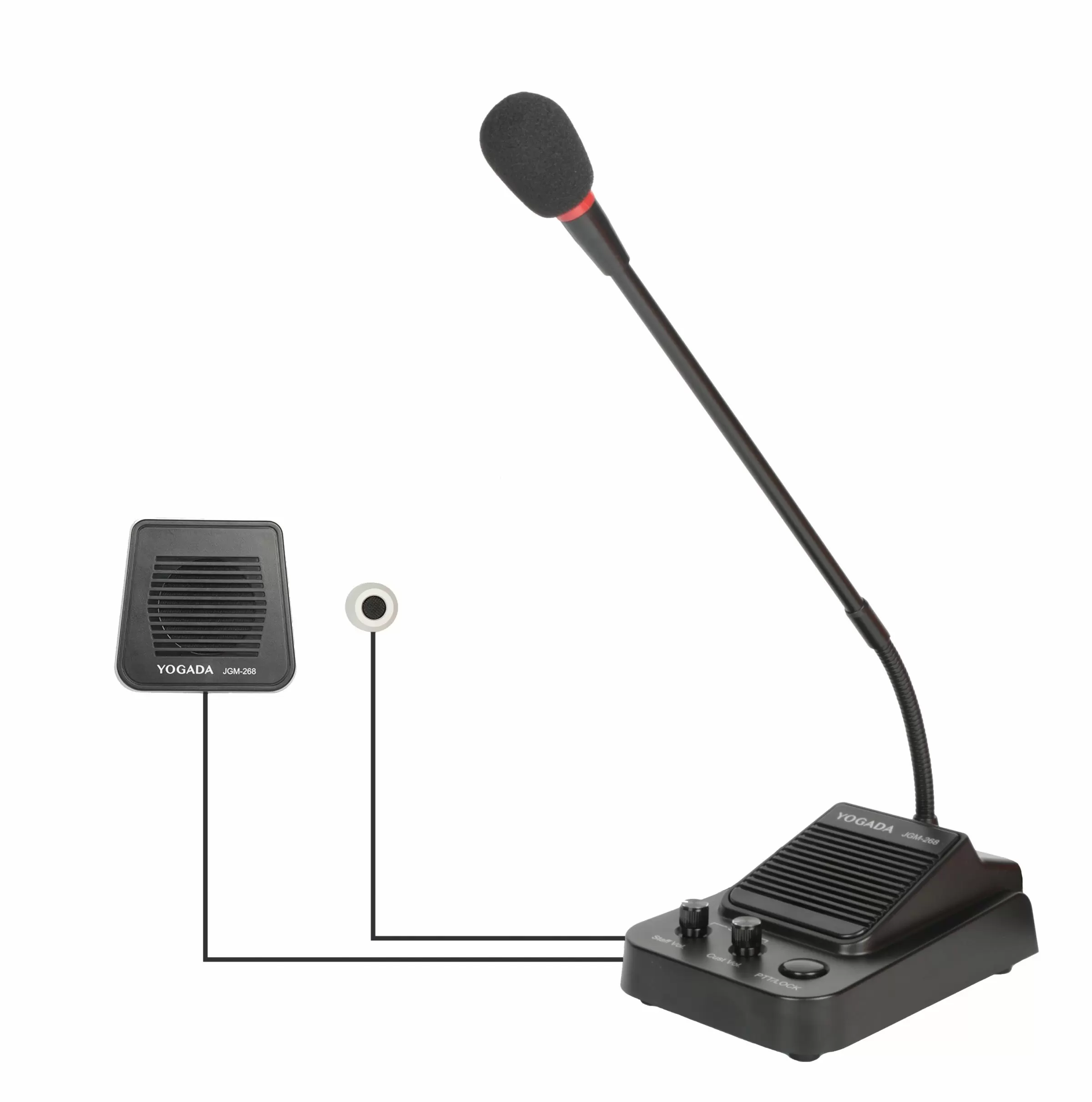 Easy to be installed Two-way Intercom Microphone System - Two-way Intercom Microphone for ticket booth, counter, bank security or other similar application