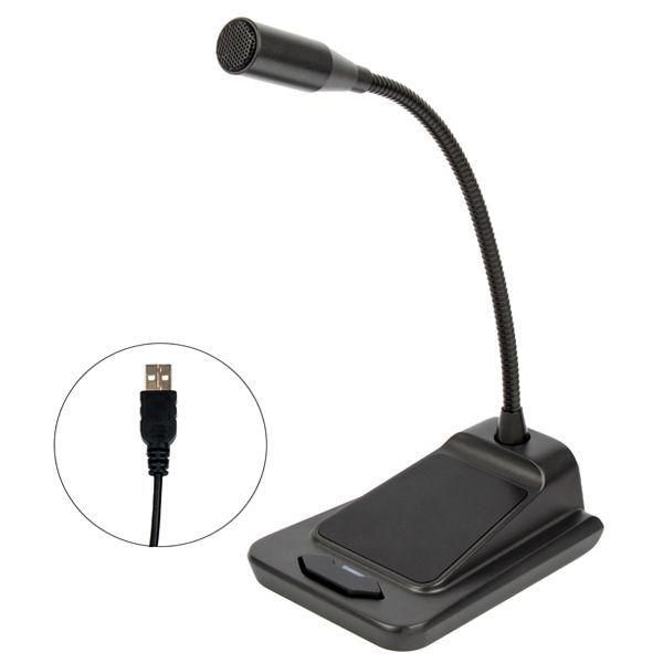 USB Gooseneck Desktop Microphone | Plug-and-Play | YOGADA