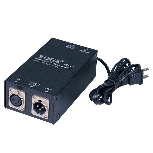 プロフェッショナルなコンデンサーマイク用に信頼性のある48Vを供給する1チャンネルファントム電源 - プロフェッショナルマイク用のデバイスからの直接出力を持つファントム電源供給
