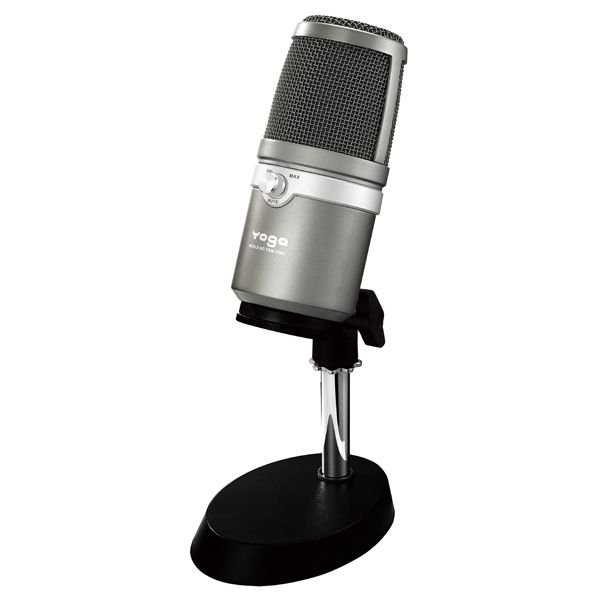 Desktop USB microphone with mute button and headphone volume control - Desktop USB microphone, suitable for poadcasting, recording