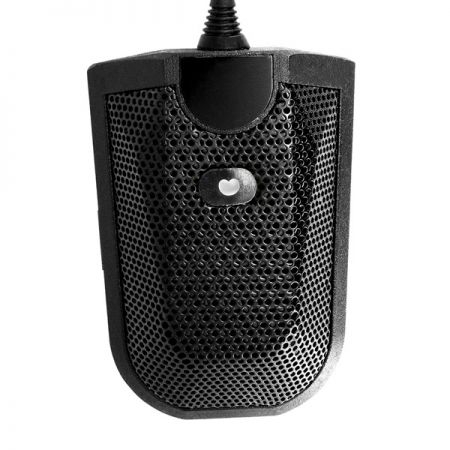Microphone biên giới với vỏ kim loại và lưới mesh lý tưởng cho các cuộc họp, hội nghị và cuộc gọi.