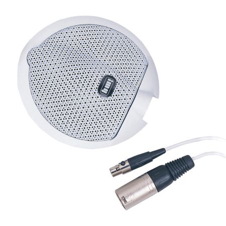 Phantom Powered Boundary Microphone in white color.