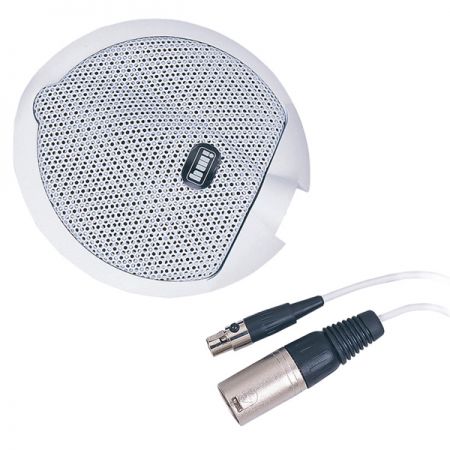 Phantom powered boundary microphone in white color