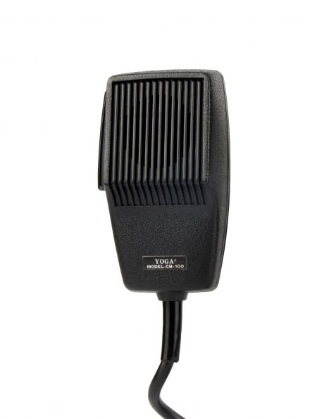 Ein omnidirektionales CB-Mikrofon, geeignet für Ham-Radio oder PA-System-Zubehör. - CB-Mikrofon im Detailaufnahme.