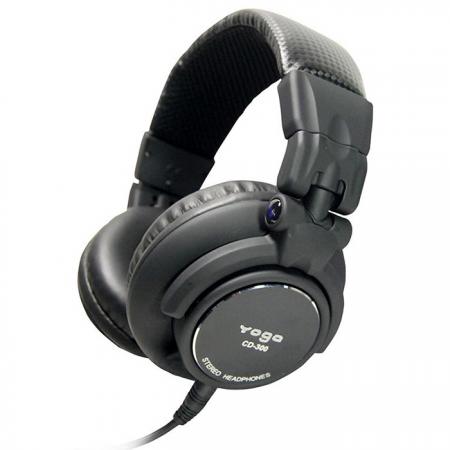 Over-The-Ear DJ Headphones with Alum. Machined End Caps - Closed-Back DJ Headphones.