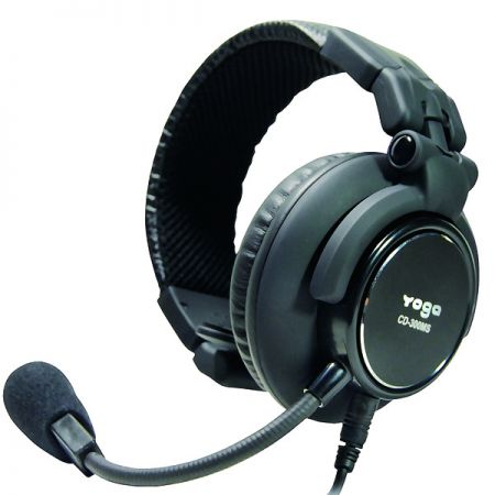 Headset with Dynamic Boom Microphone on One Side.