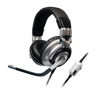 Stereo headset with on-line switch box, ideal for live chat or gaming sessions. - Stereo Headset.