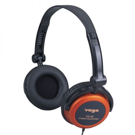 Auriculares estéreo en color naranja