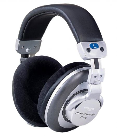 Foldable over-the-ear DJ headphones with premium features. - Foldable DJ Headphones with alum. End caps.