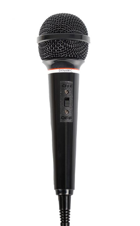 Entry level plastic case handheld dynamic microphone.