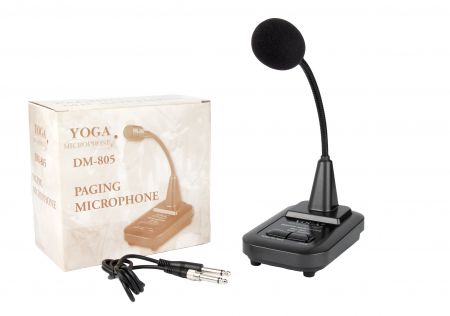 The device includes a package containing a desktop microphone set.