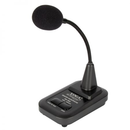 The dynamic paging microphone comes with a stand, suitable for PA system and various other applications.