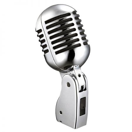 Retro-style USB recording microphone with unidirectional condenser for streaming & meetings