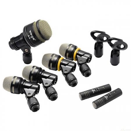 7-Piece Drum Microphones Kit for Beginners - 7-Piece Drum Microphone Kit
