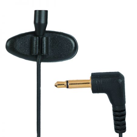 Tie-clip microphone featuring a mini omnidirectional capsule and a 3 5mm mono plug