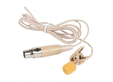 Non-visual microphone with skin color and mini XLR connector - Clip-on microphone with mini XLR connector