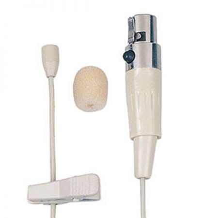 Microphone kẹp cà vạt màu da được thiết kế cho mục đích biểu diễn.