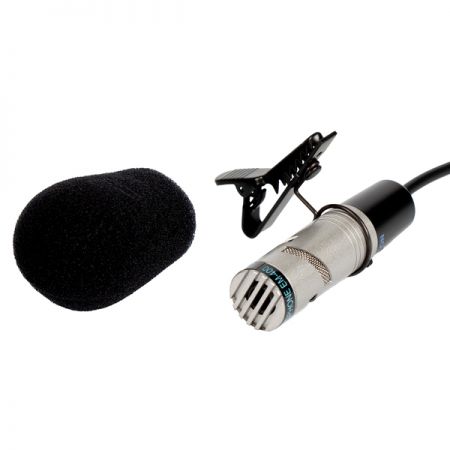 Lavalier microphone with built-in LR44 battery