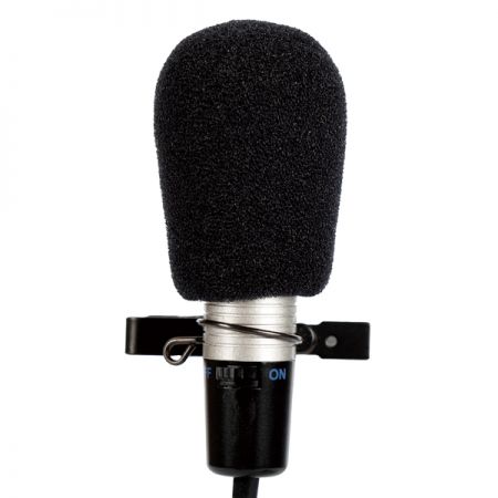 عرض أمامي للميكروفون مع واقي ريح