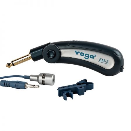 A condenser tie-clip microphone featuring an angle-convertible plug