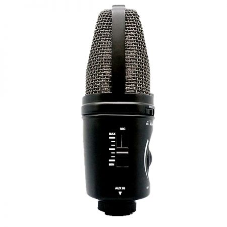 Microphone volume control in USB microphone body