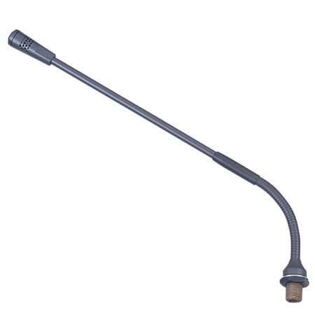 Uni-directional gooseneck microphone with built-in screw for secure mounting - with a build-in screw boom microphone for easy to install with other devices