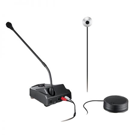 Bộ thiết bị Intercom Microphone GM-22P bao gồm micro bên trong, đế micro, loa phụ và micro bên ngoài